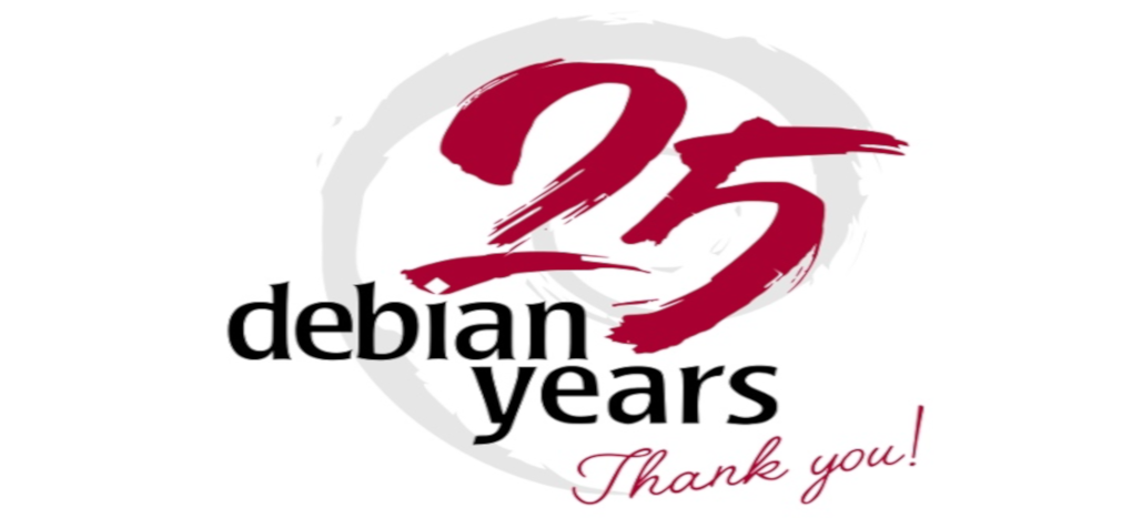 Logo Debian 25 años