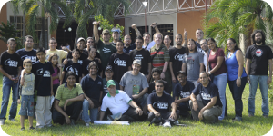 Algunos de los participantes en el cierre de la 6ta Cayapa Canaima Barinas 2012